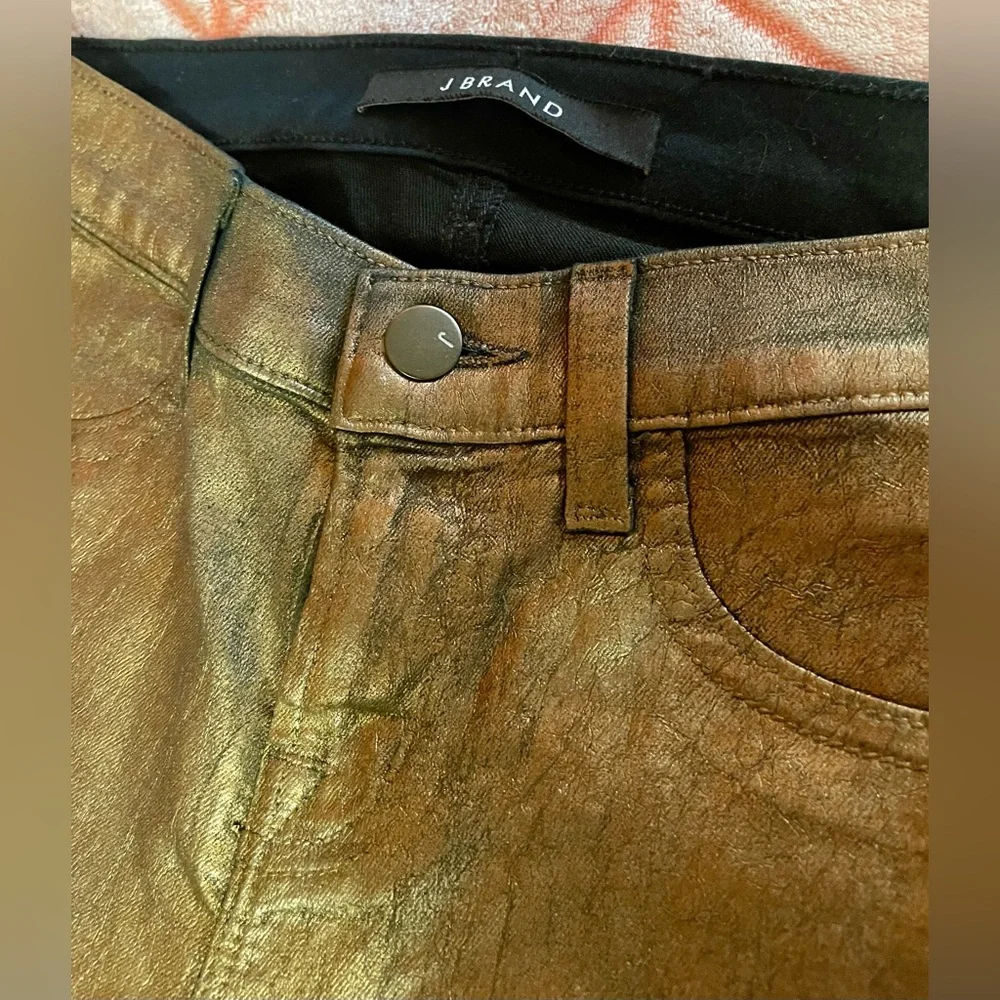 ⚜️ J Brand Shimmering Gold Skinny Pants ⚜️ - Picture 3 of 5